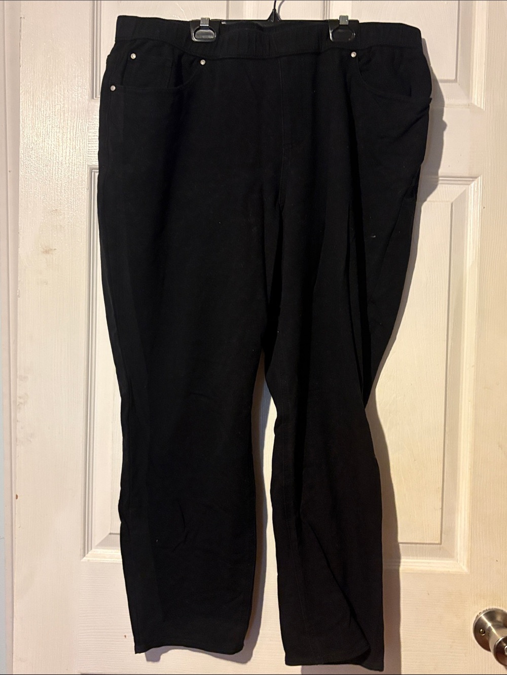 Catherines Black Comfort Stretch Knit Jeans 1XP NO